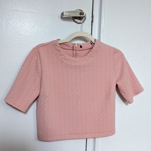 Baby pink & textured top